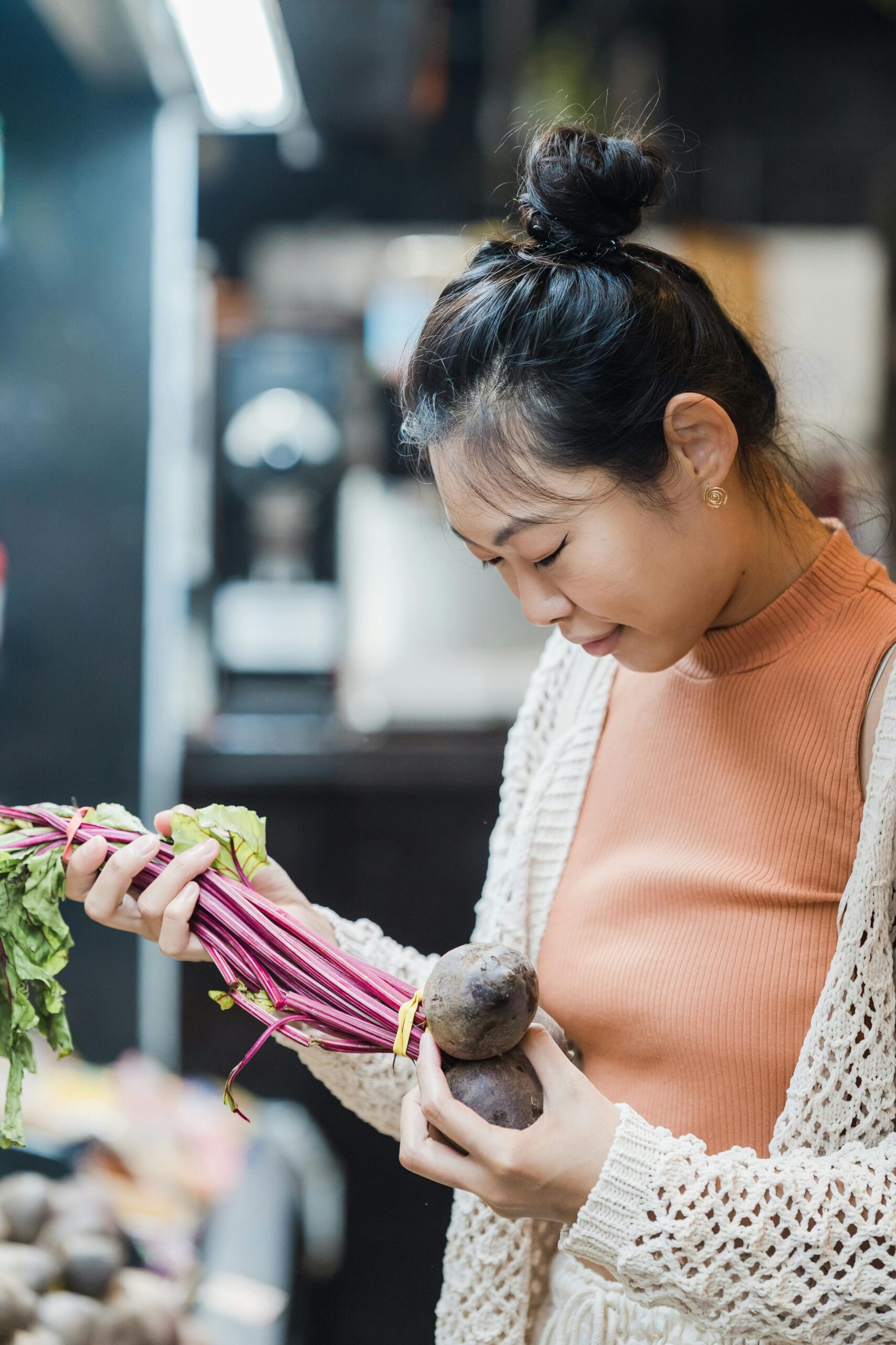 Women looking for beetroot for her skin